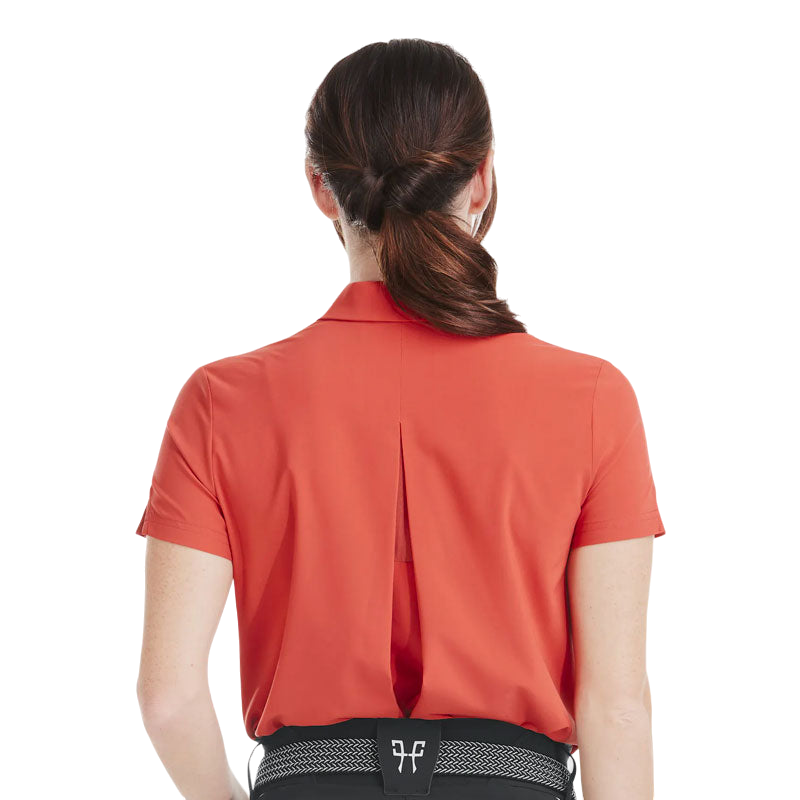 Horse Pilot - Ariia Terrakotta-Damen-Kurzarm-Poloshirt