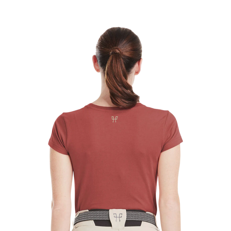 Horse Pilot - T-shirt manches courtes femme Team shirt terracotta