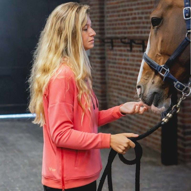 Horse Pilot - Damen Kapuzenpullover Team rose coral 