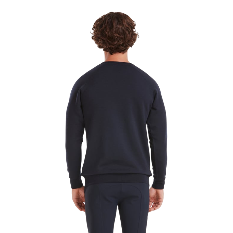 Horse Pilot - Herren Sweatshirt mit langen Ärmeln Merinos Dunkel Nacht 