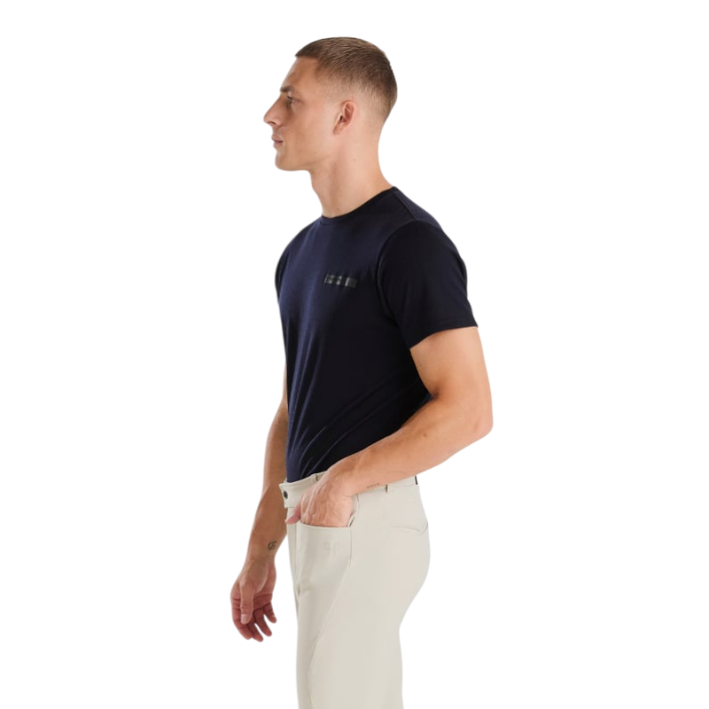 Horse Pilot - Men's short sleeve T-shirt Merinos dark night 