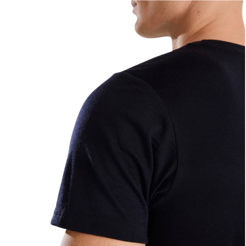 Horse Pilot - Men's short sleeve T-shirt Merinos dark night 