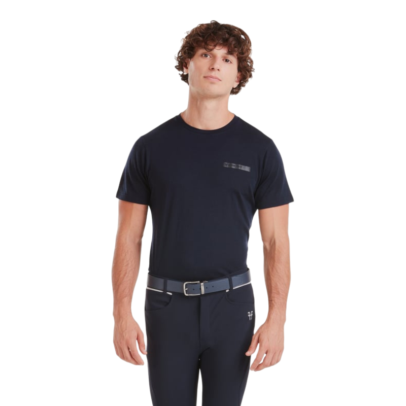Horse Pilot - Men's short sleeve T-shirt Merinos dark night 