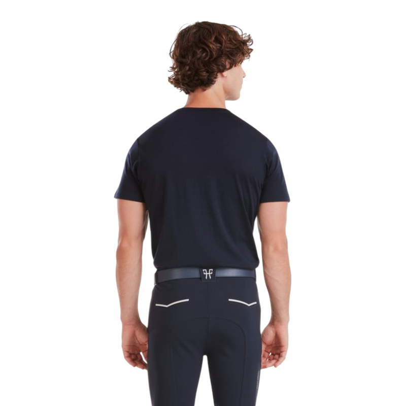 Horse Pilot - Men's short sleeve T-shirt Merinos dark night 