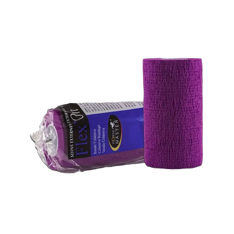 Horse Master - Bande de soin cohésive élastique multi-usage Flex'on violet