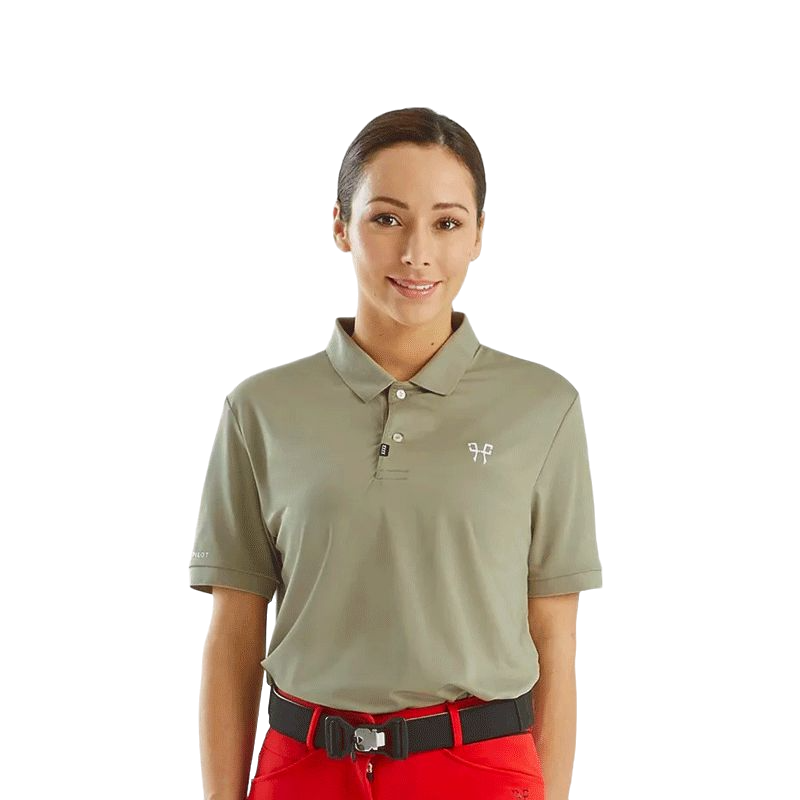 Horse Pilot - Atlas beige unisex short-sleeved polo shirt