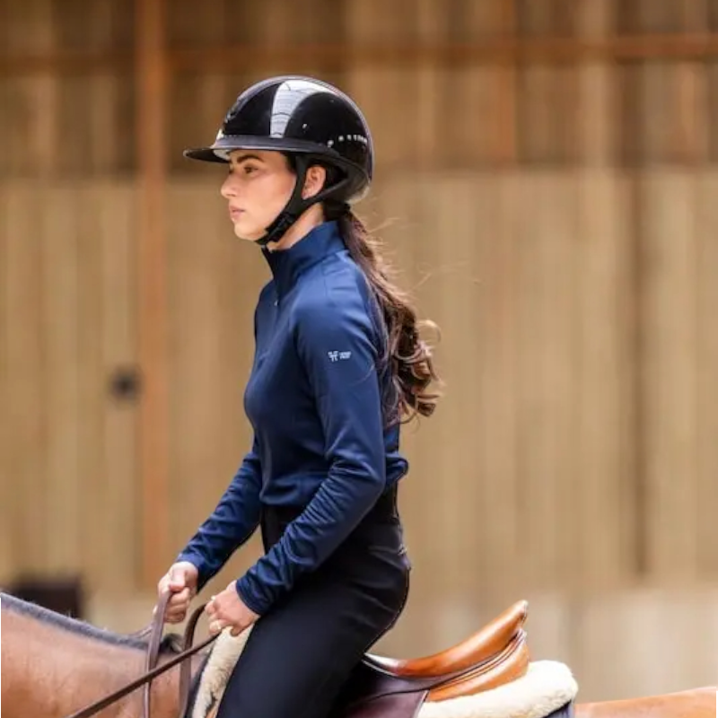 Horse Pilot - Dames T-shirt met lange mouwen Winter marine 