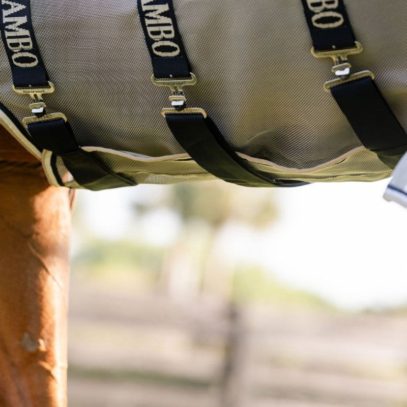 Horseware - Chemise anti-mouches Rambo Protector Fieldsafe Plus argent/ marine/ blanc/ beige | - Ohlala