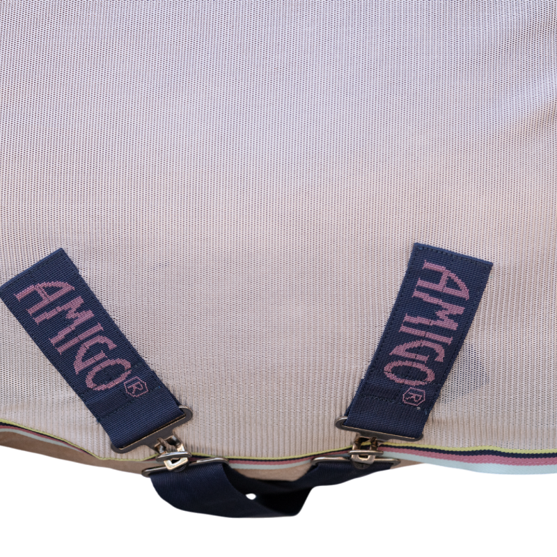 Horseware - Couverture anti-mouches Amigo Bug Rug Plus Petite argent/ lime/ marine/ rose/ bleu