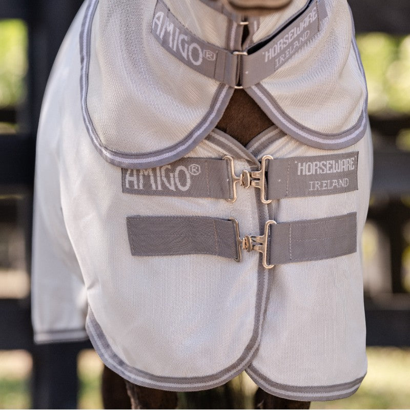 Horseware - Couverture anti-mouches Amigo Bug Rug Plus Petite argent/ titanium grey/ argent