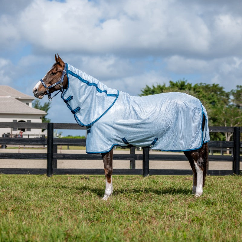 Horseware - Anti-Fliegen-Decke Amigo Bug Rug Plus azurblau/ marine/ elektrisches blau 