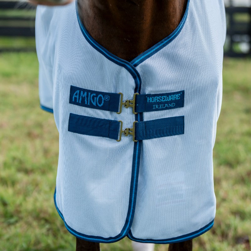 Horseware - Anti-Fliegen-Decke Amigo Bug Rug Plus azurblau/ marine/ elektrisches blau 