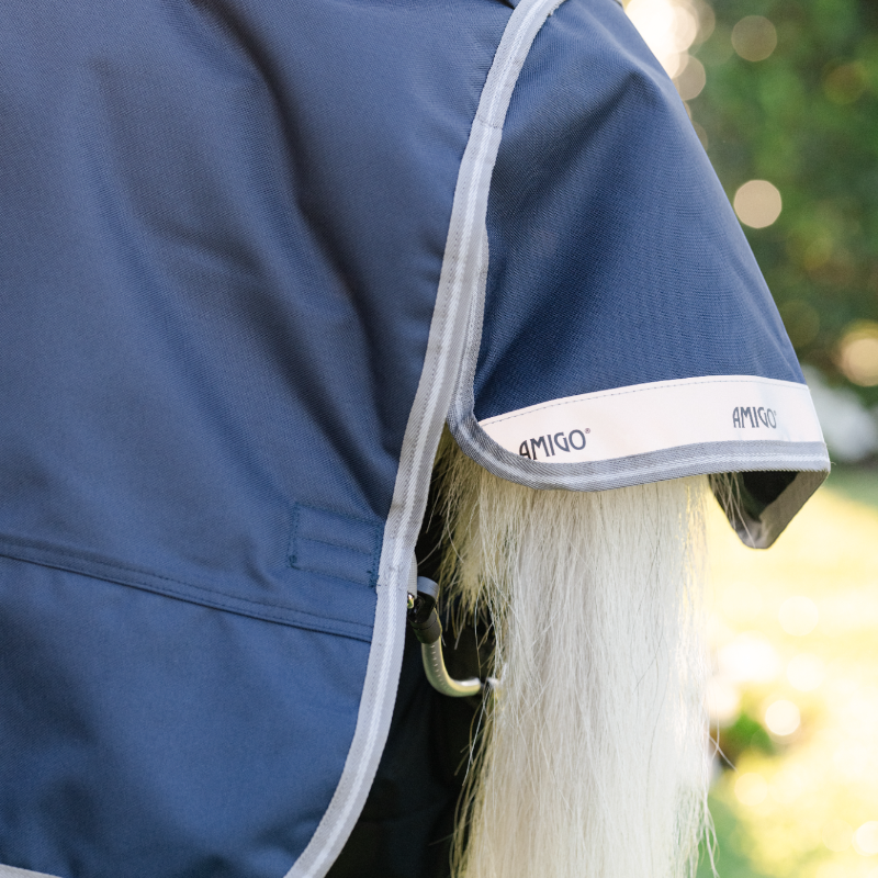Horseware - Amigo Bravo Plus Pony Turnout marine/titanium grey/silver 250g 