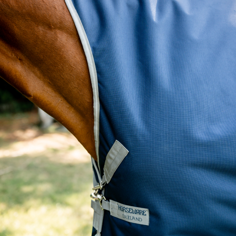 Horseware - Couverture d'extérieur Amigo Wug Turnout marine/ titanium grey/ argent 150g
