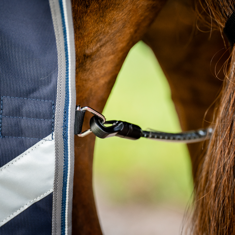 Horseware - Buitenbedekking Rambo Turnout VL marine/ onweersgrijs/ zilver 250g 