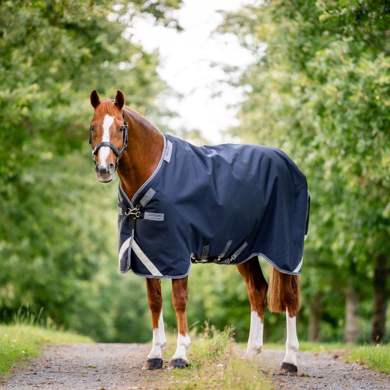 Horseware - Buitenbedekking Rambo Turnout VL marine/ onweersgrijs/ zilver 250g 