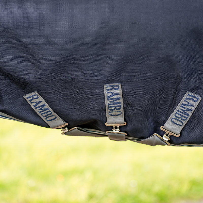 Horseware - Buitenbedekking Rambo Turnout VL marine/ onweersgrijs/ zilver 250g 