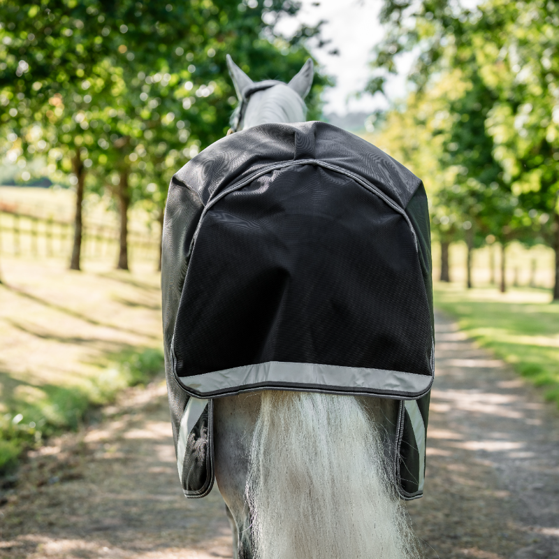 Horseware - Buitenbedekking Rambo Turnout VL zwart/ onweer grijs/ zilver 250g 