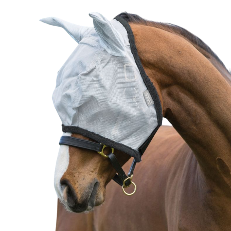 Horseware - Masque anti-mouches Amigo argent/ gris foncé