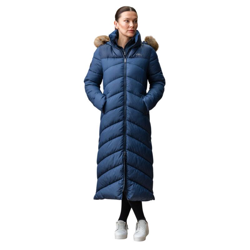 Horseware - Doudoune longue femme Nivia Ripstop core marine | - Ohlala