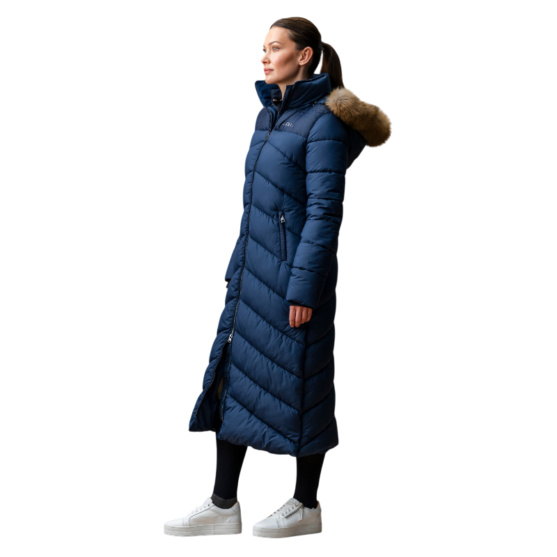 Horseware - Doudoune longue femme Nivia Ripstop core marine | - Ohlala