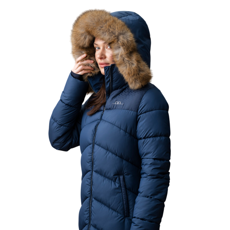 Horseware - Doudoune longue femme Nivia Ripstop core marine | - Ohlala