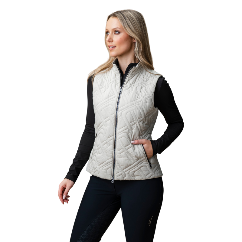 Horseware - Doudoune sans manches femme Neve Monogram Quilted bone | - Ohlala