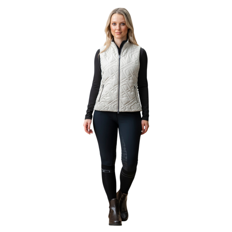 Horseware - Doudoune sans manches femme Neve Monogram Quilted bone | - Ohlala