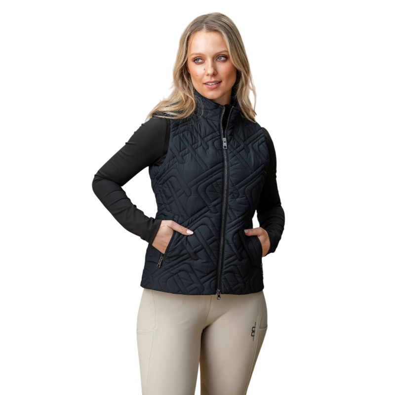 Horseware - Doudoune sans manches femme Neve Monogram Quilted core noir | - Ohlala