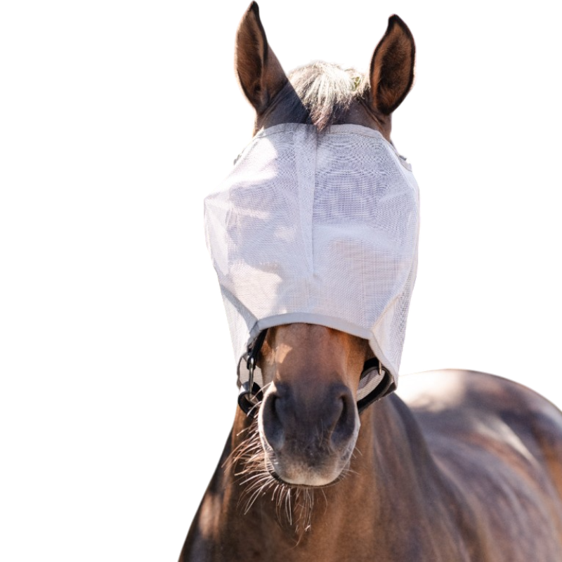 Horseware - Amigo Flymask silver/titanium grey earless fly mask 