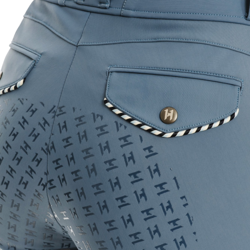 Horseware - Pantalon d'équitation femme Newmarket High Rise indigo orchid full grip | - Ohlala