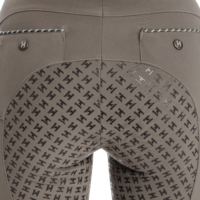 Horseware - Pantalon d'équitation femme Newmarket Mid-Rise thunderstorm full grip | - Ohlala