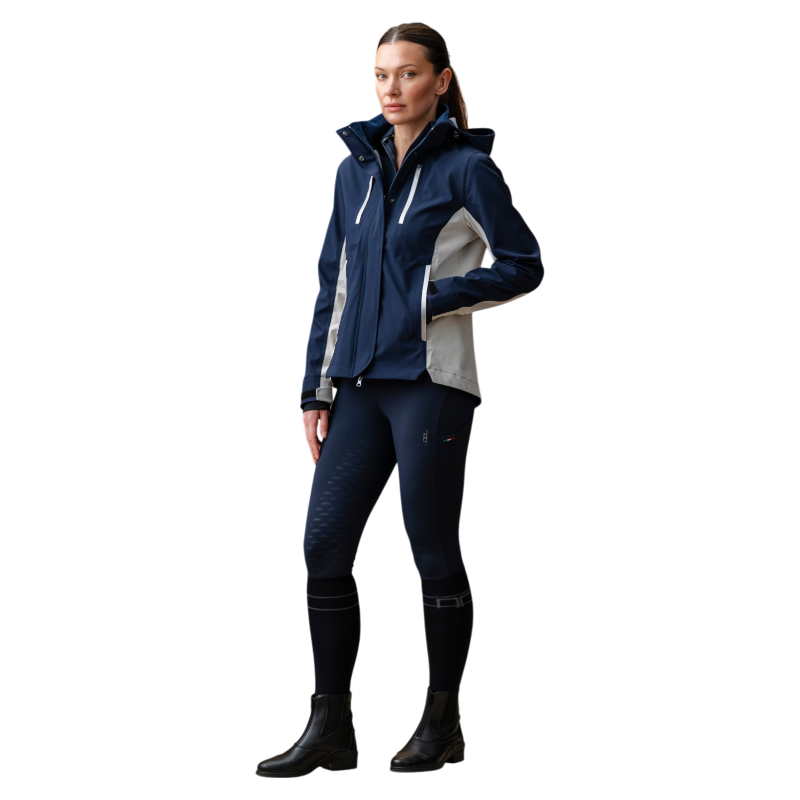 Horseware - Veste de pluie femme Indra marine/ bone | - Ohlala