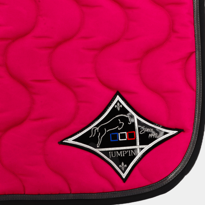 Jump'In - Tapis de selle fuschia/ gris/ noir | - Ohlala