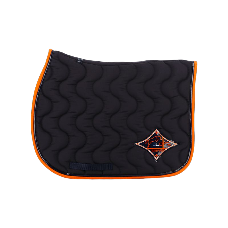 Jump'In - Tapis de selle marine/ marine/ orange | - Ohlala