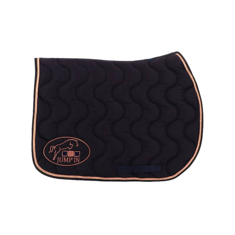 Jump'In - Tapis de selle marine/ tresse rose gold/ marine | - Ohlala