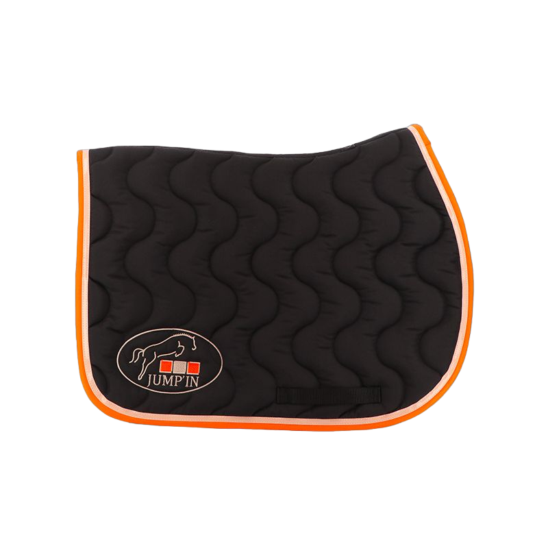 Jump'In - Tapis de selle noir/ champagne/ orange | - Ohlala