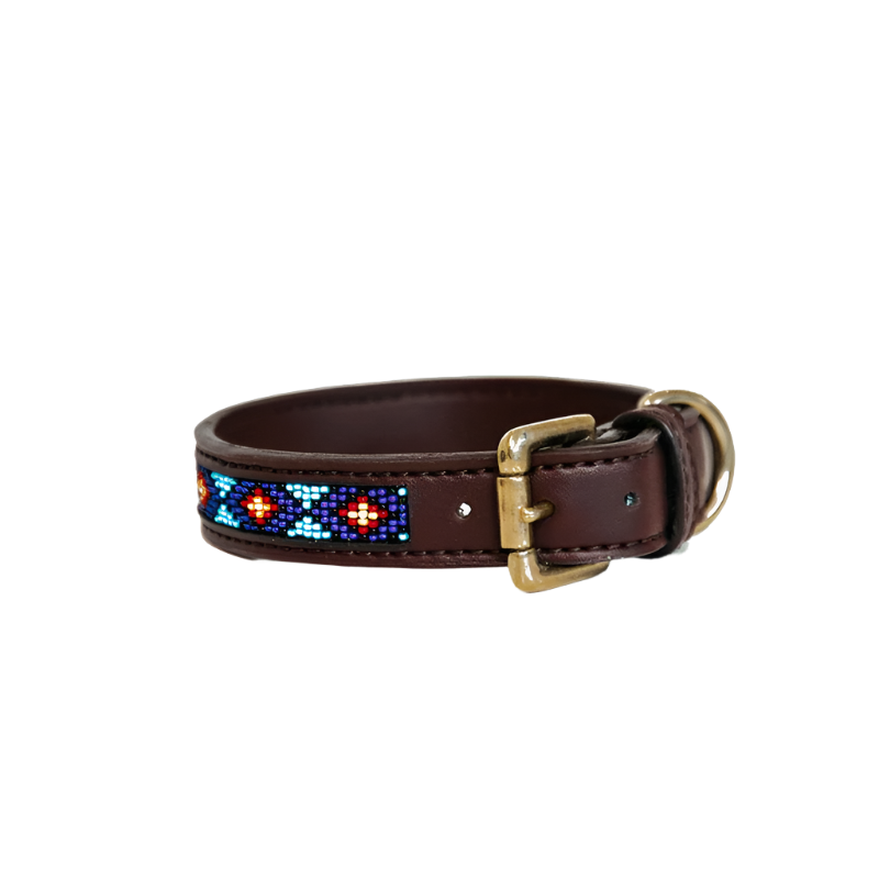 Kentucky Dogwear - Collier pour chiens perles faites main bleu