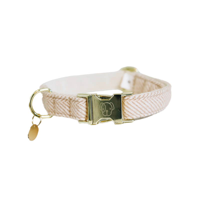 Kentucky Dogwear - Beigefarbenes Hundehalsband aus Wolle