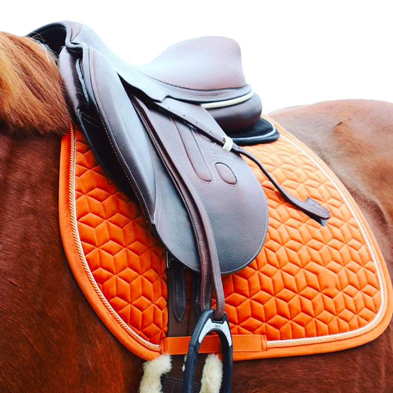 Kentucky Horsewear - Tapis de selle Velvet Jumping Orange | - Ohlala