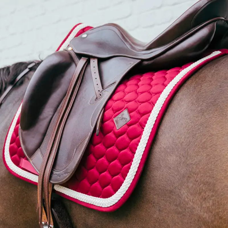 Kentucky Horsewear - Tapis de dressage Plaited Cord bordeaux | - Ohlala