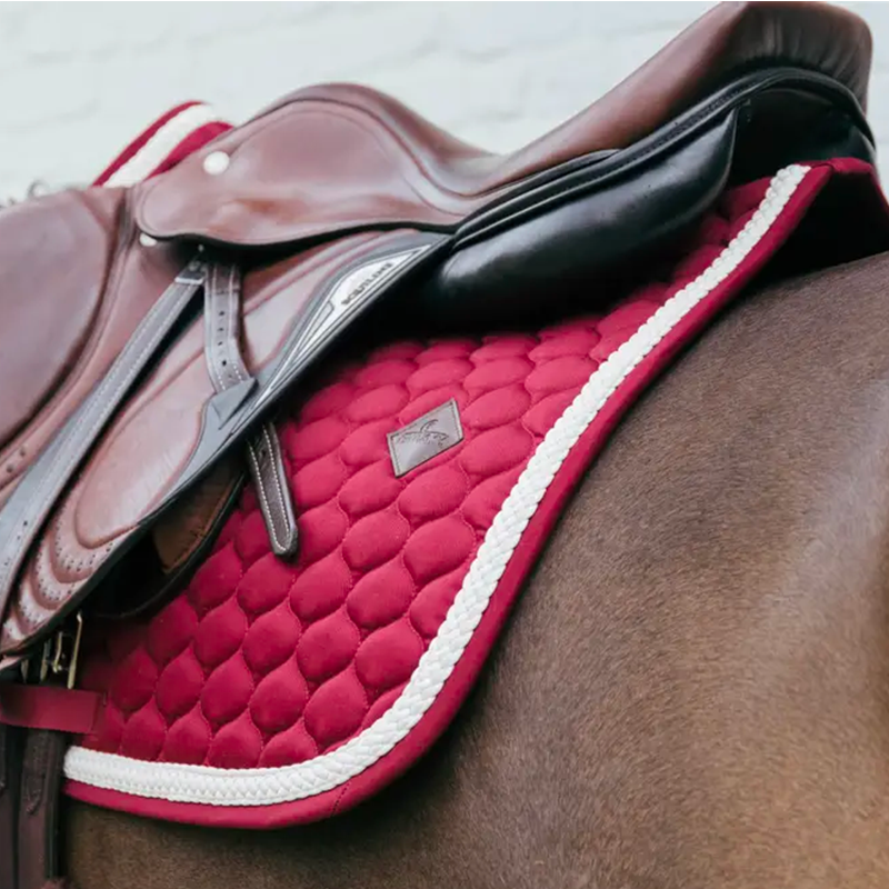 Kentucky Horsewear - Tapis de selle Plaited Cord bordeaux | - Ohlala