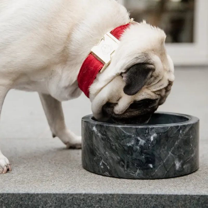 Kentucky Dogwear - Black Marble Dog Bowl 