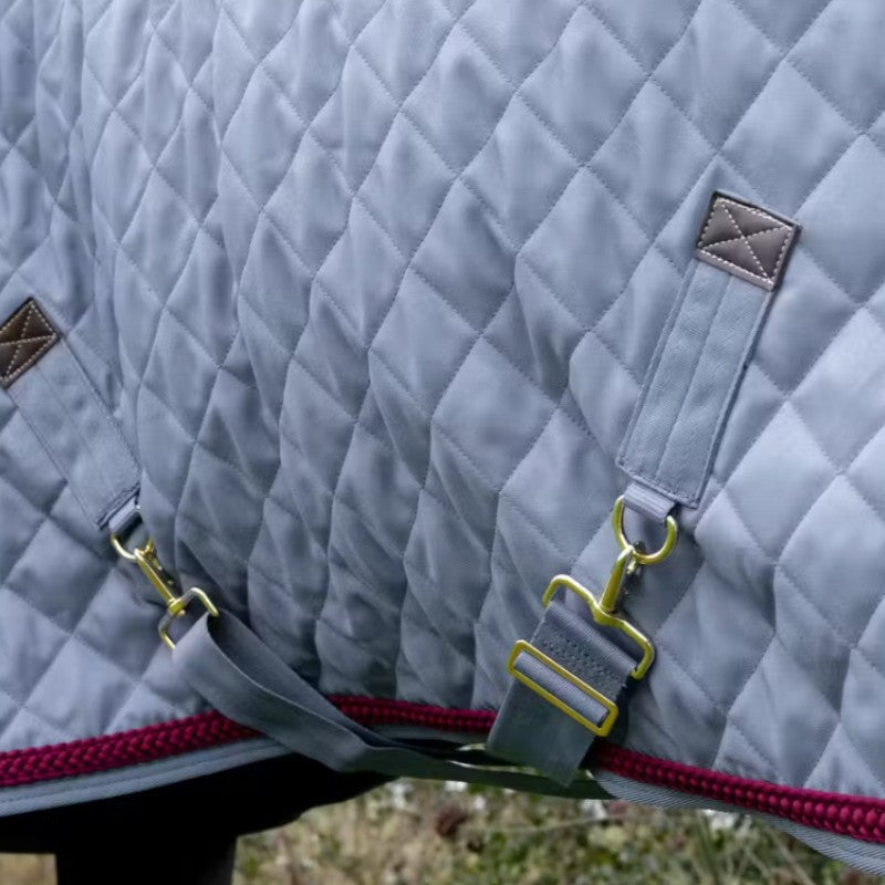 Kentucky Horsewear - Couverture de présentation Corde Tressée denim/ bordeaux | - Ohlala