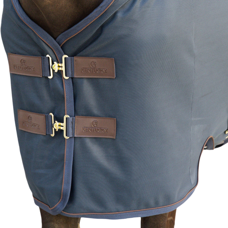 Kentucky Horsewear - Couverture polaire Transport Combo Cooler Fleece marine