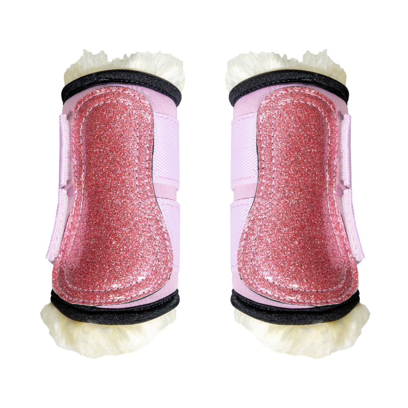 Kentucky Horsewear - Voorste schapenvachten glitters Sammy Collectie oudroze 