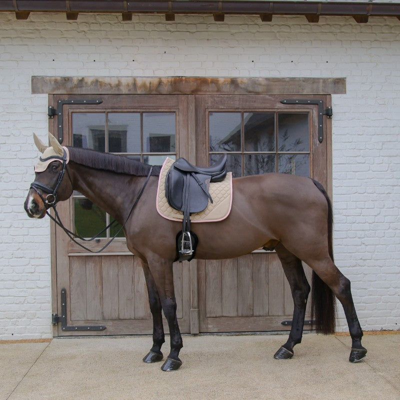 Kentucky Horsewear - Softshell Dressurmatte Zwiebelstepp beige/ altrosa 