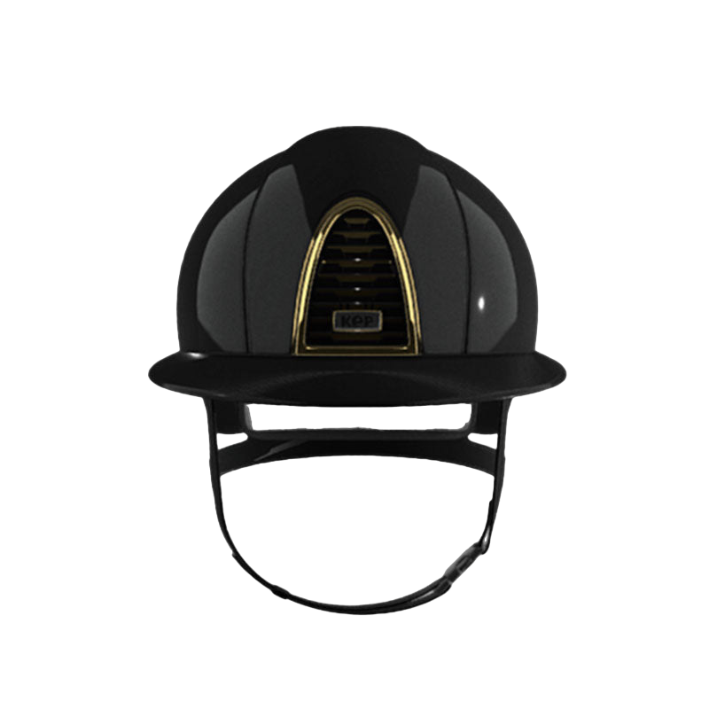 KEP - Casque d'équitation Cromo 2.0 Shine 2 noir visière polo cadre gold | - Ohlala