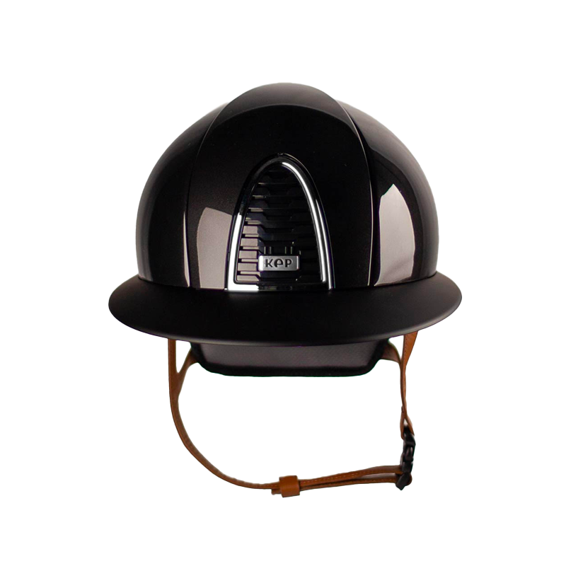 KEP - Casque Cromo 2.0 shine black polo jugulaire beige | - Ohlala