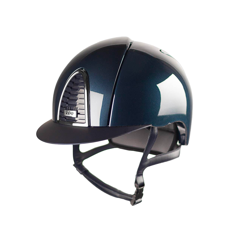 KEP - Casque d'équitation Cromo 2.0 Shine blue visière standard | - Ohlala